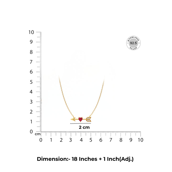 Silver Cupids Arrow Necklace