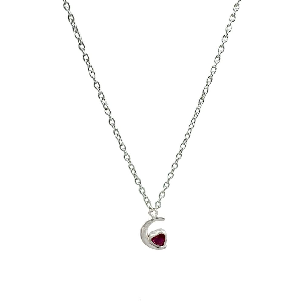 Crescent Charm Necklace – 925 Silver