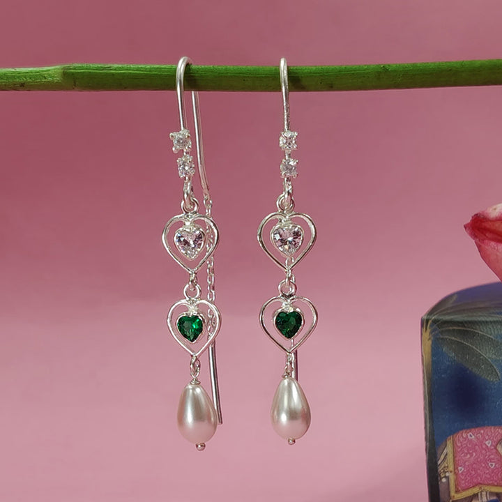 92.5 Sterling Silver Heart Earring