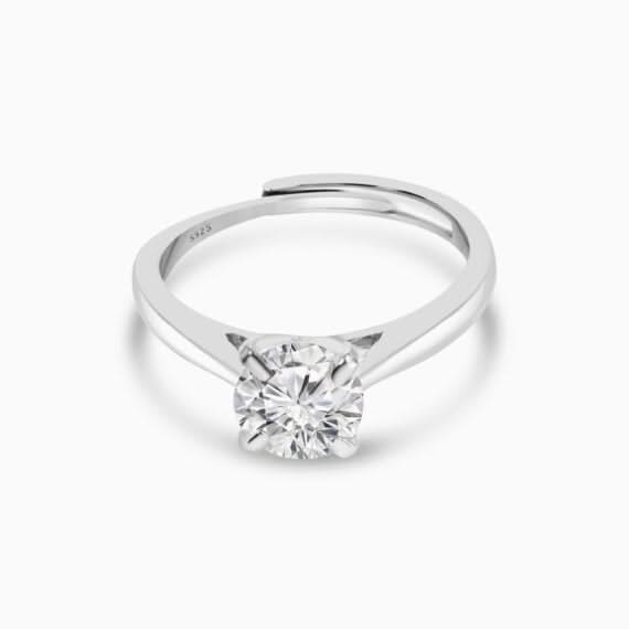 92.5 Sterling Silver Solitaire ring