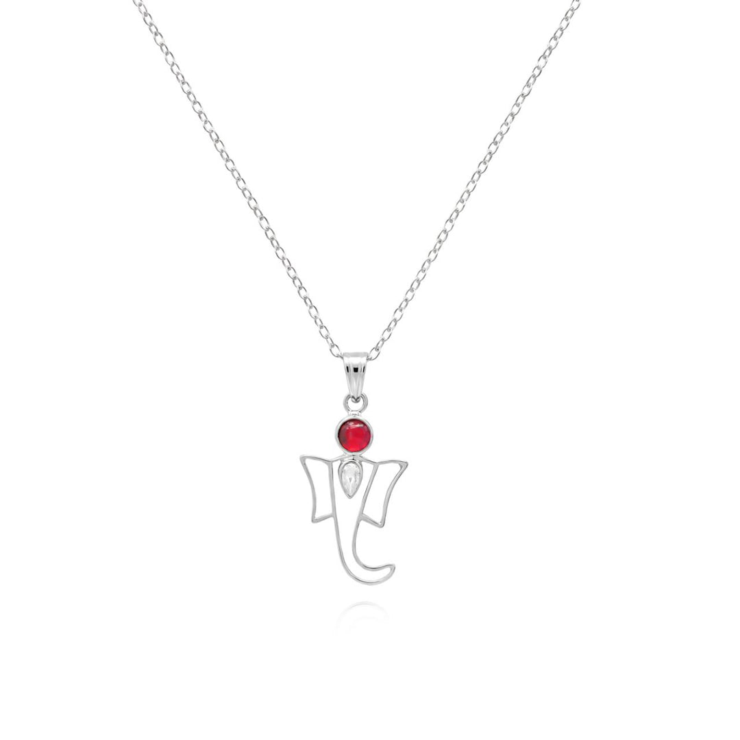 Silver 92.5 Ganesha Women's Necklace