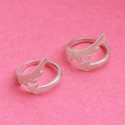 Wings Silver Toe Ring (Pair)