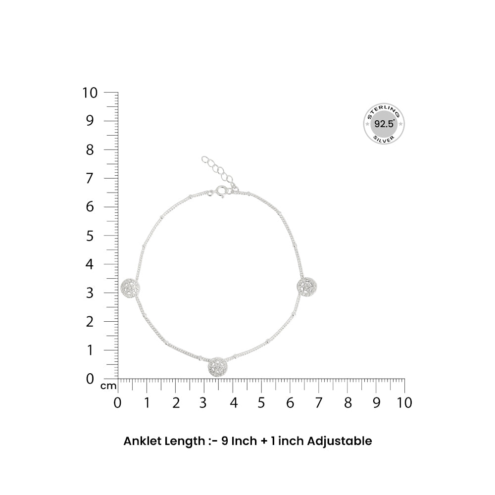 Silver Circle Anklet