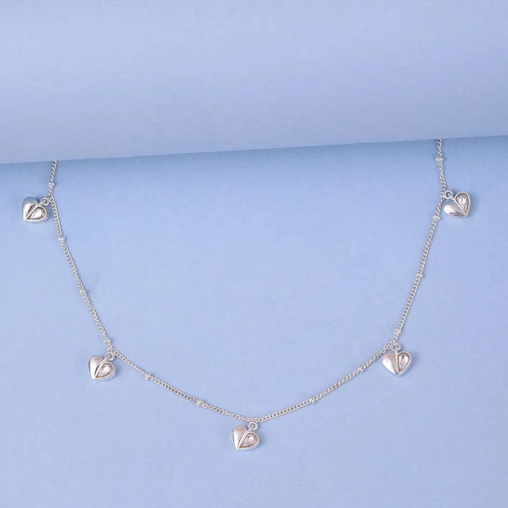 Single Little Hearts Motif Silver 92.5 ANklets