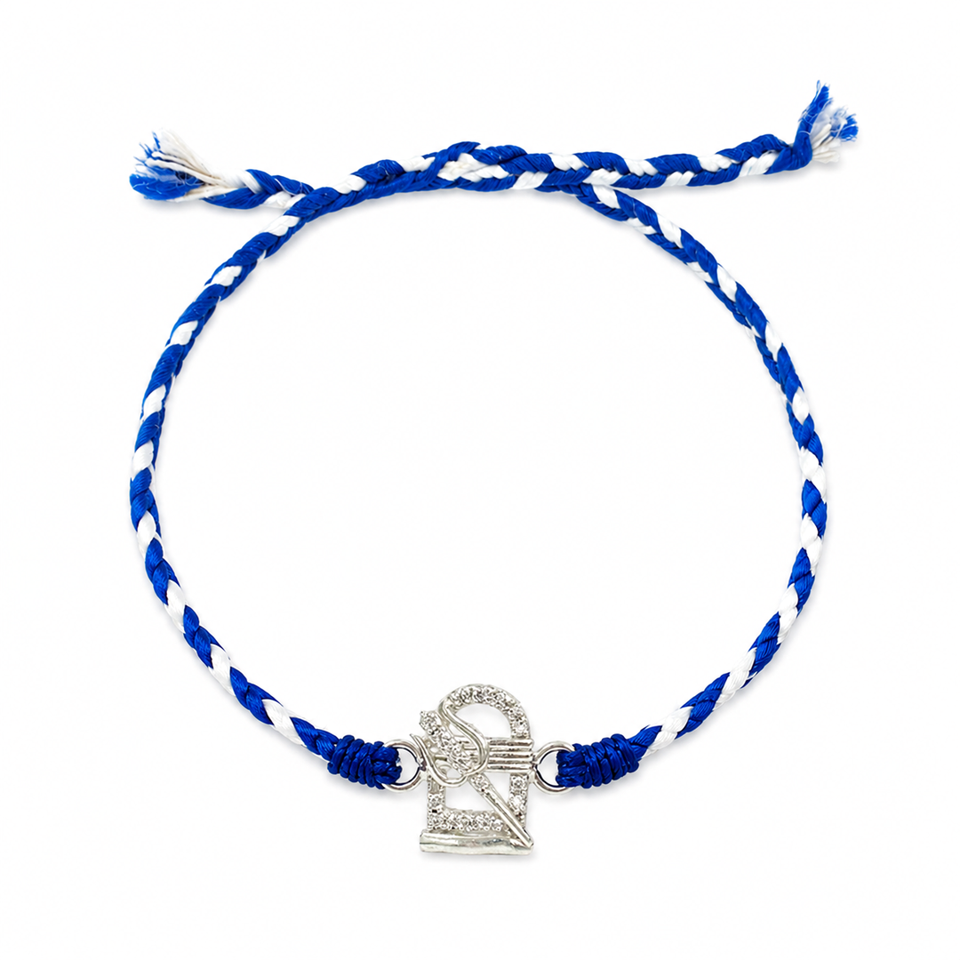 Pure 92.5 Silver Trishul Rakhi with Chandan Tilak Set
