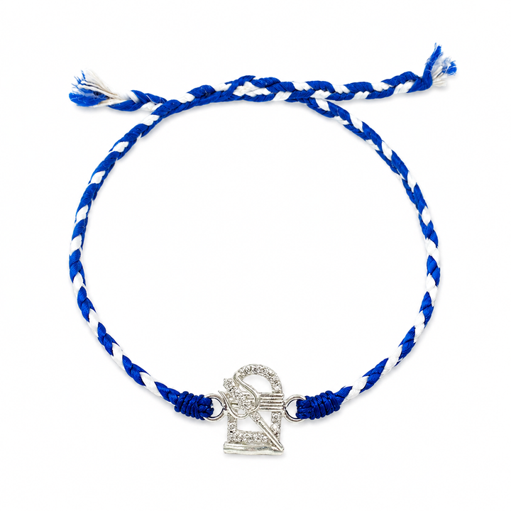 Pure 92.5 Silver Trishul Rakhi with Chandan Tilak Set