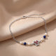 925 Sterling Silver Floral Pearl Anklet