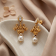 925 Pure Silver Gold-Plated Ashta Lakshmi Drop Earrings