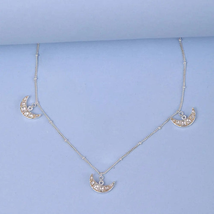 single Silver 92.5 Chand Motif Anklets