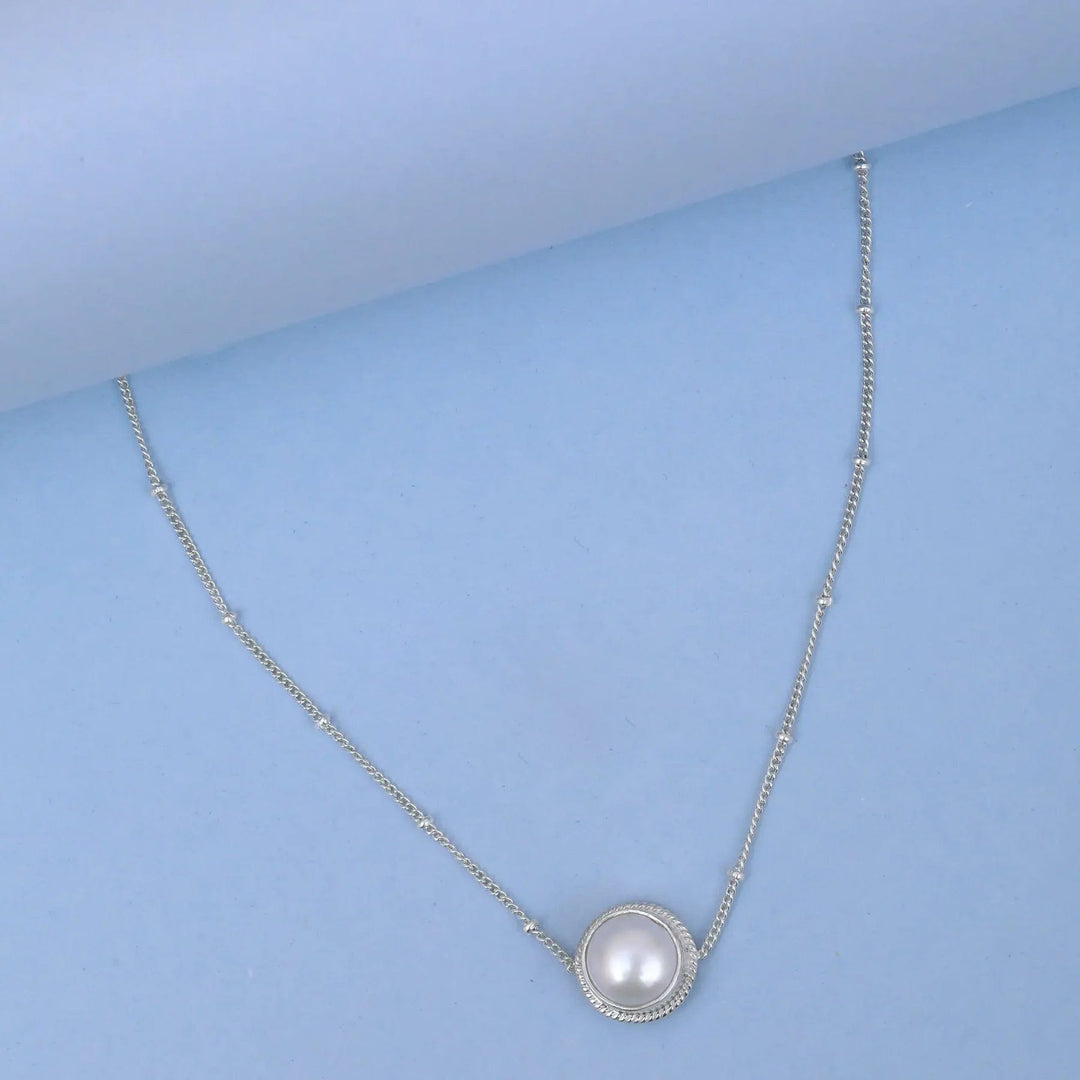 Single Pearl Silver 92.5 Anklet