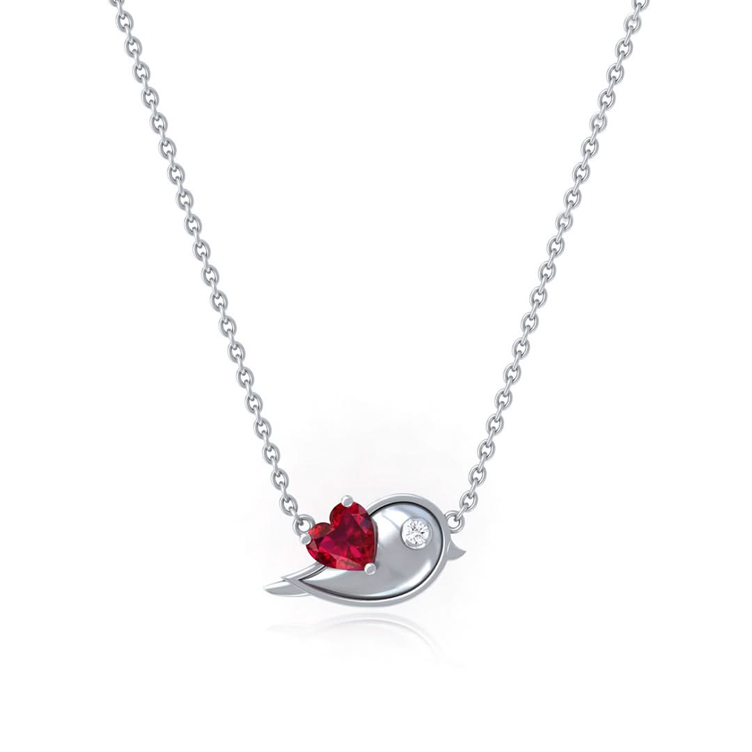 Unniyarcha 925 Silver Love Bird Necklace