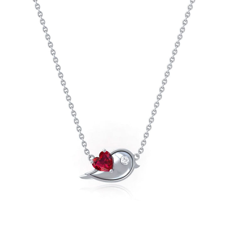 Unniyarcha 925 Silver Love Bird Necklace