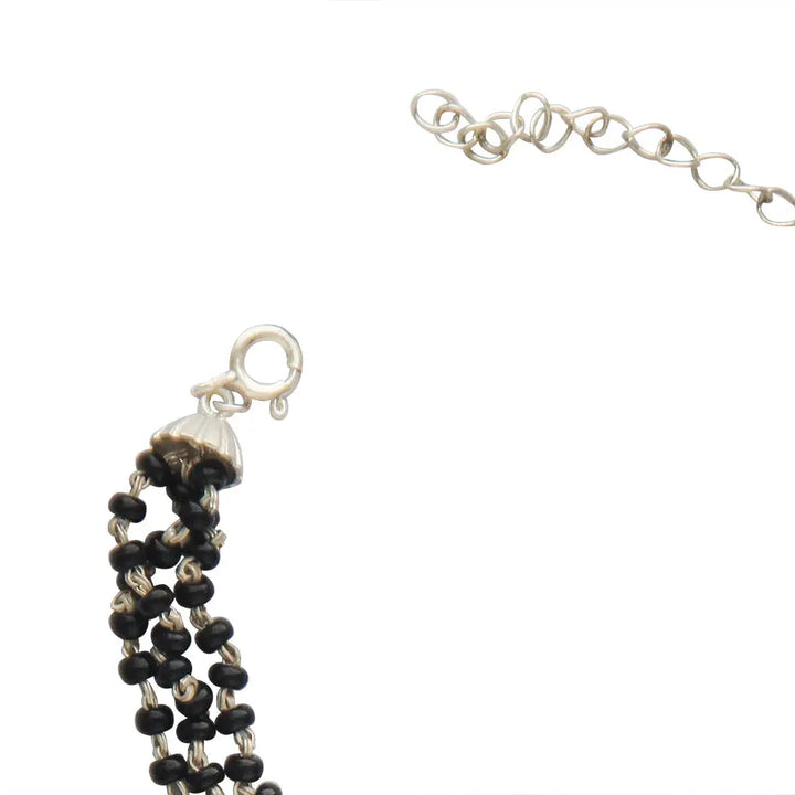 Black beads mangalsutra bracelet