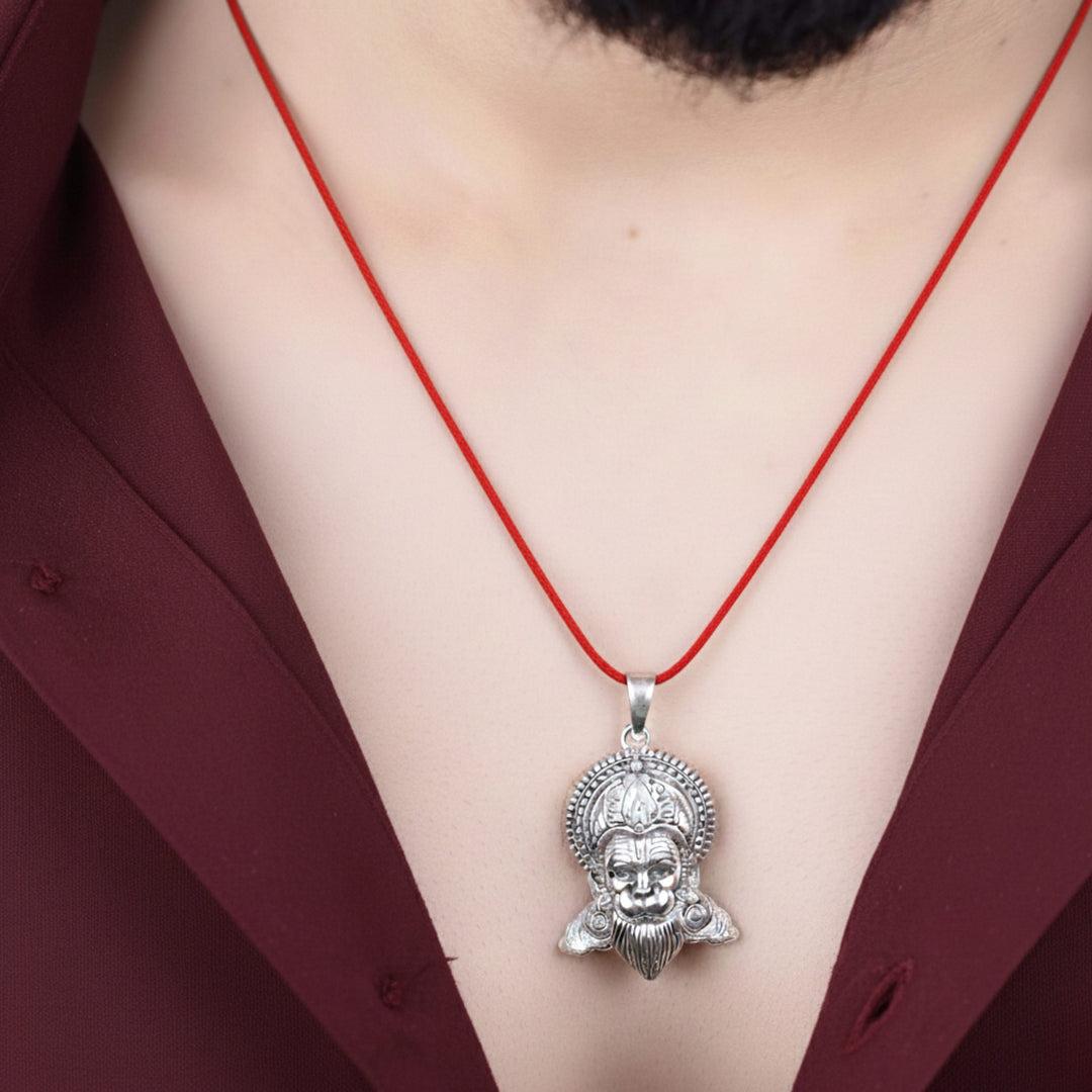 Silver Veer Hanumanji pendant