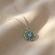 925 Pure Silver Evil Eye Clover Pendant