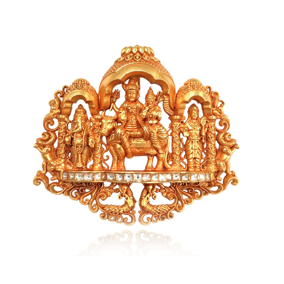 Silver Shiv Parivar Nakash Pendant