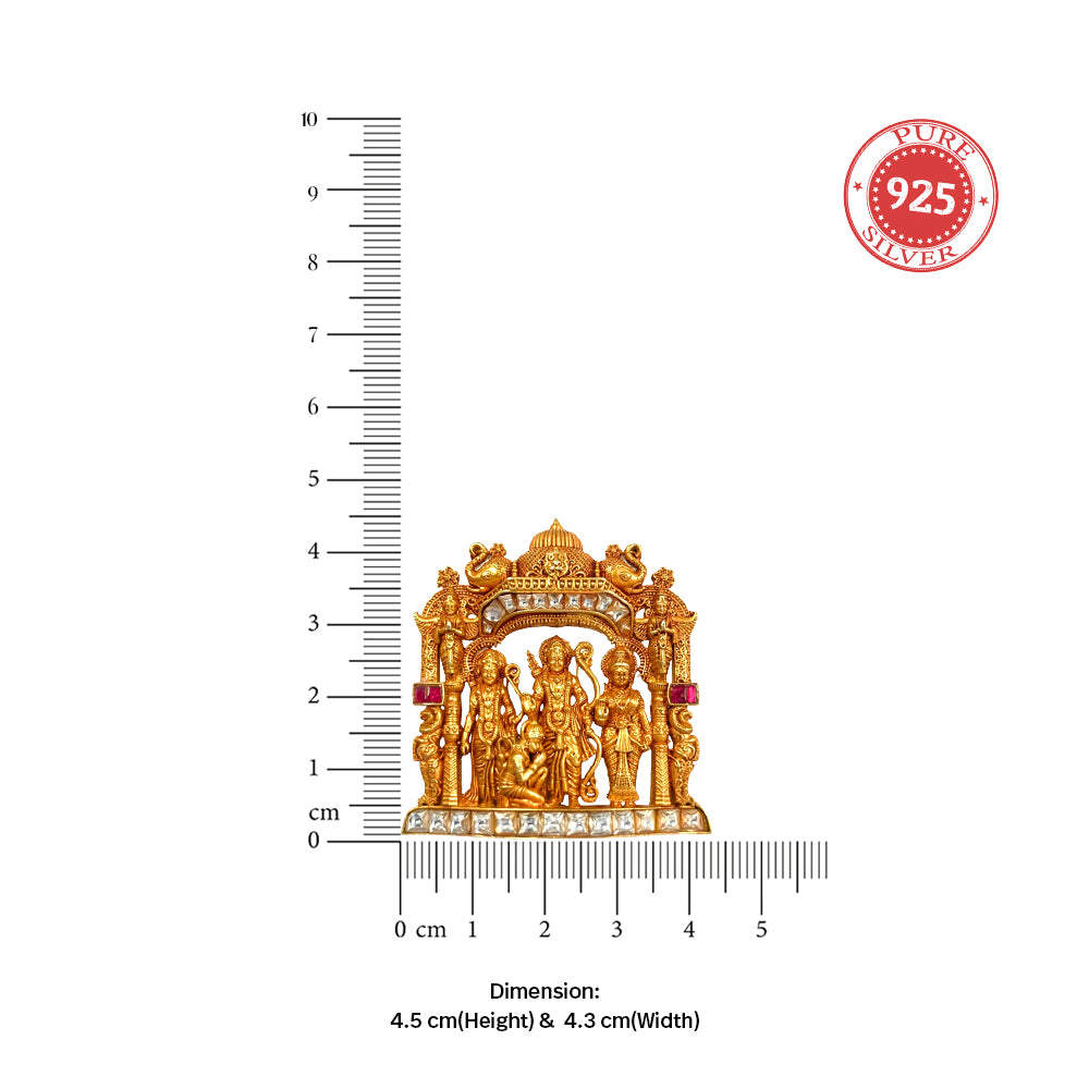 Silver 92.5 Shree Ram Darbar Pendant