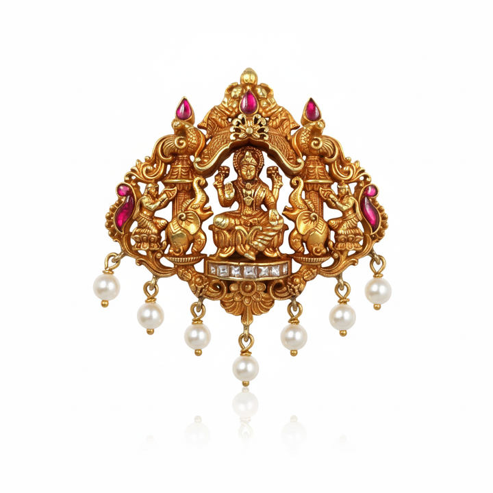 Silver 925 Gaja Lakshmi Pendant