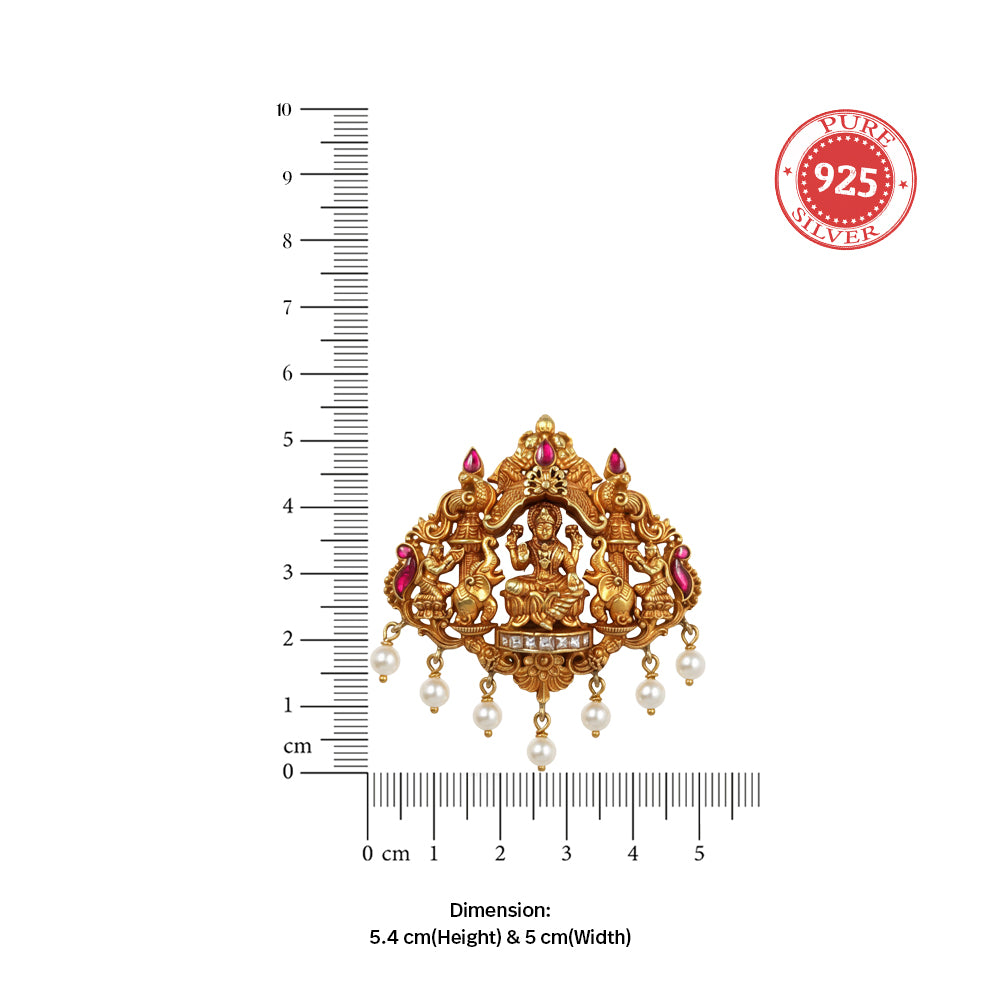 Silver 925 Gaja Lakshmi Pendant