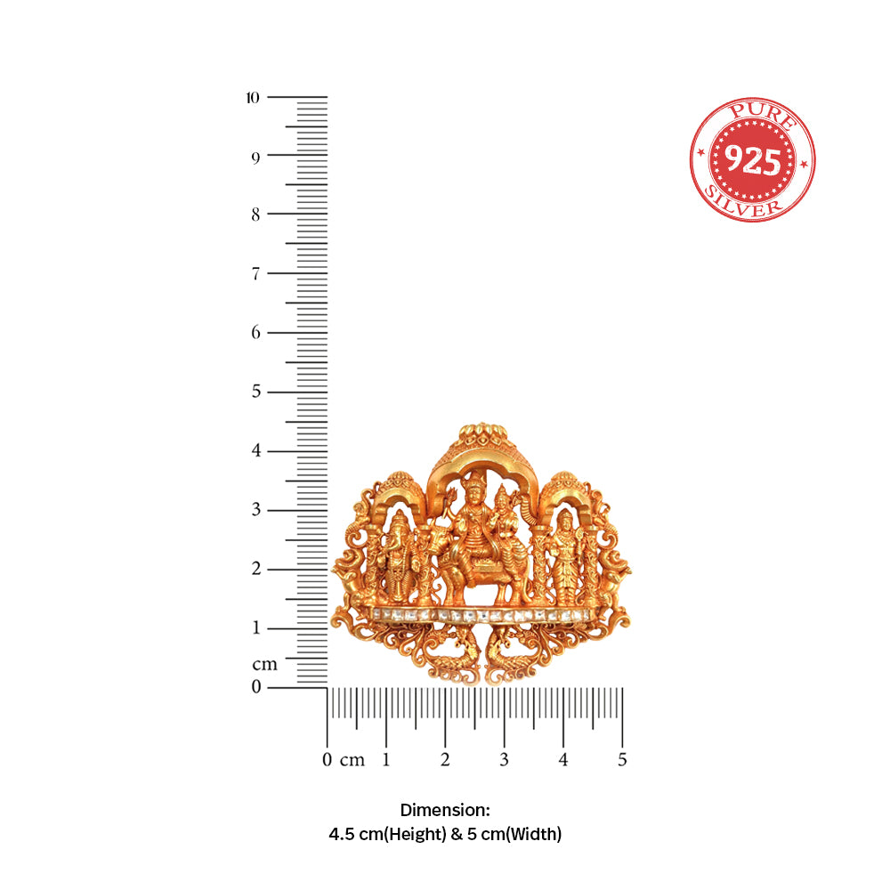 Silver Shiv Parivar Nakash Pendant