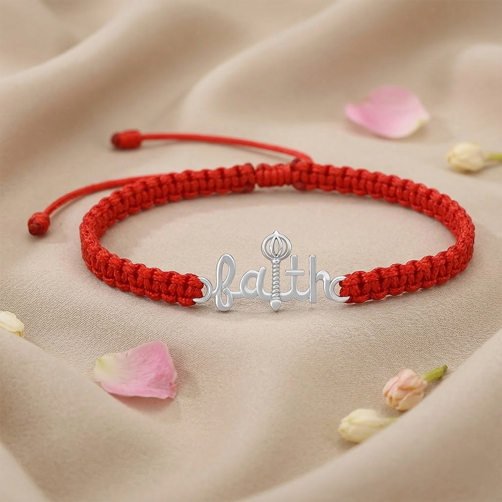 925 Pure Silver Faith Hanuman Gada Bracelet