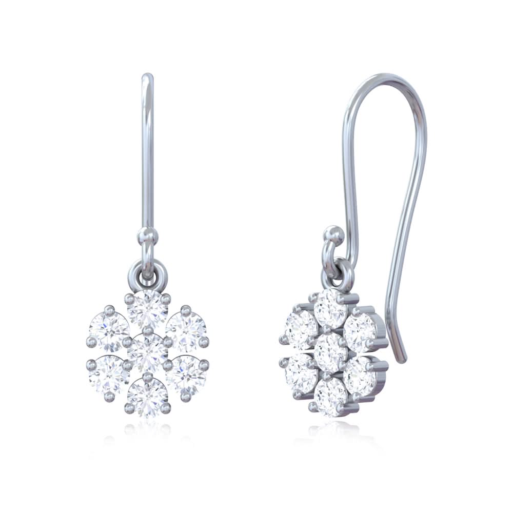 Unniyarcha Silver Blossom Drop Earrings