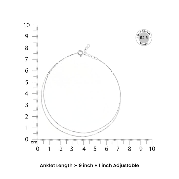 Sleek 925 Silver Anklet