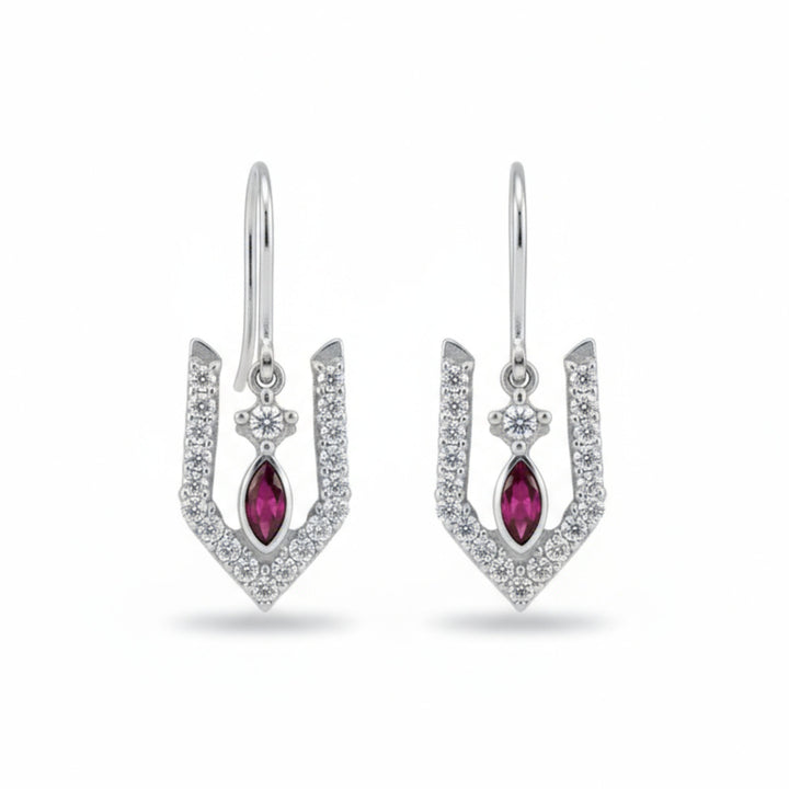 Silver Vishnu Tilak Earrings