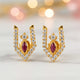 Silver 925 Vishnu Tilak Stud Earrings