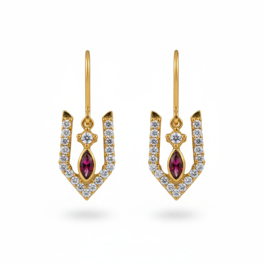 Silver Vishnu Tilak Earrings