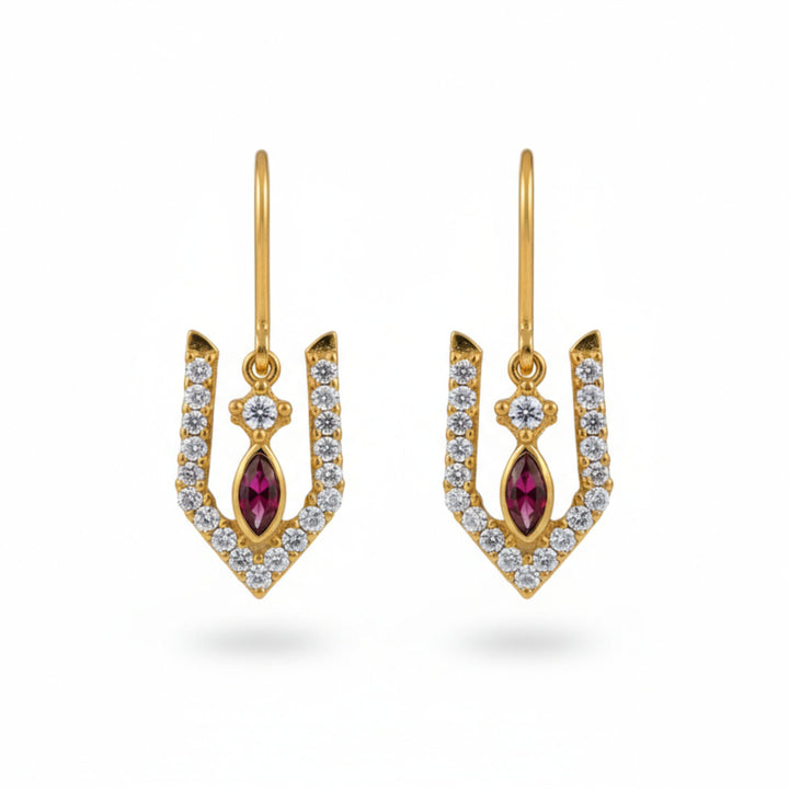 Silver Vishnu Tilak Earrings