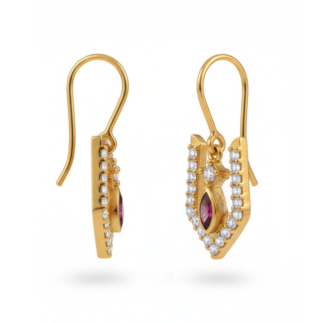 Silver Vishnu Tilak Earrings