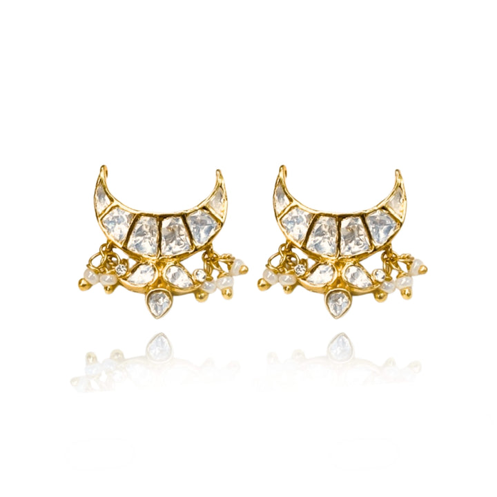 Pure Silver Chand Stud Earrings