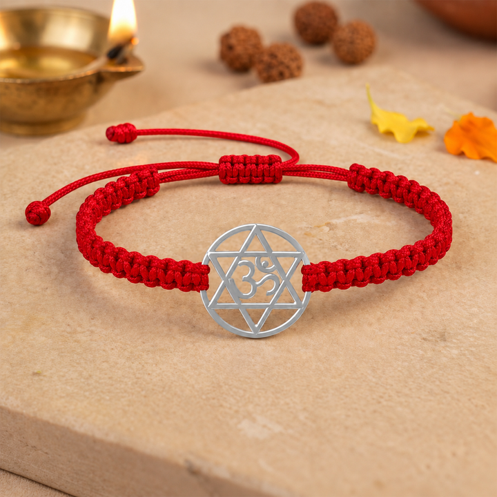 Unniyarcha 925 Pure Silver Om Bracelet