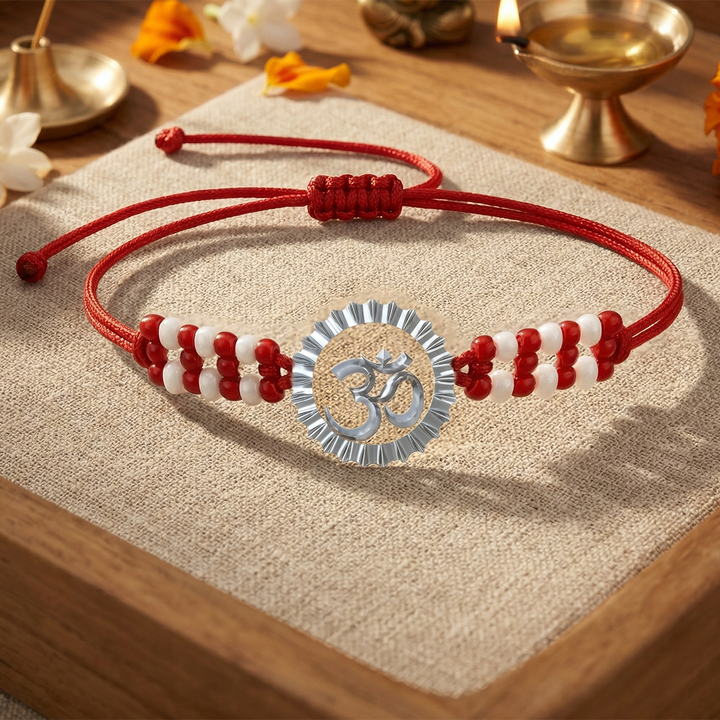 Unniyarcha 925 Pure Silver Om and Surya bracelet
