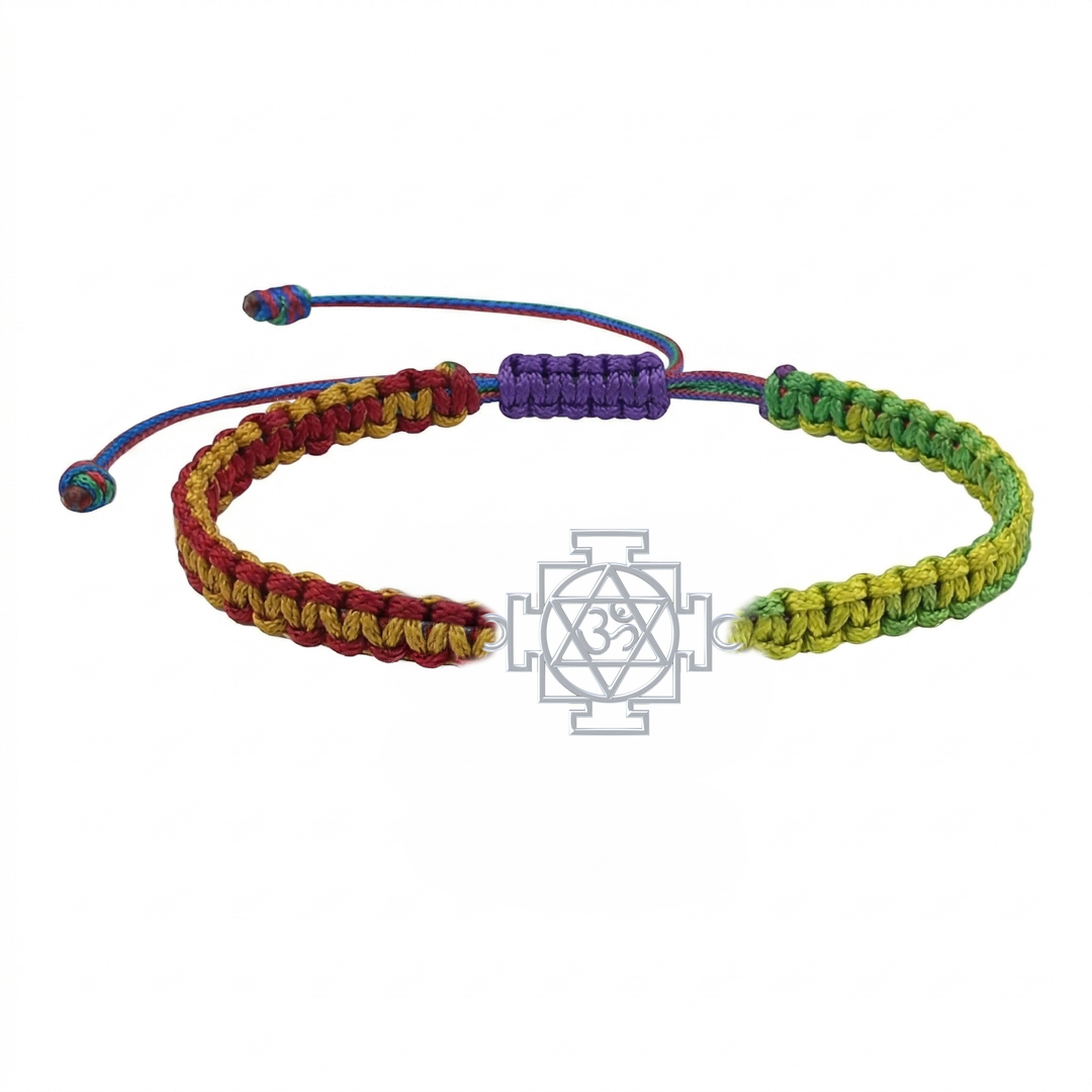 Trinity Shakti – 925 Silver Om Swastik Chakra Bracelet