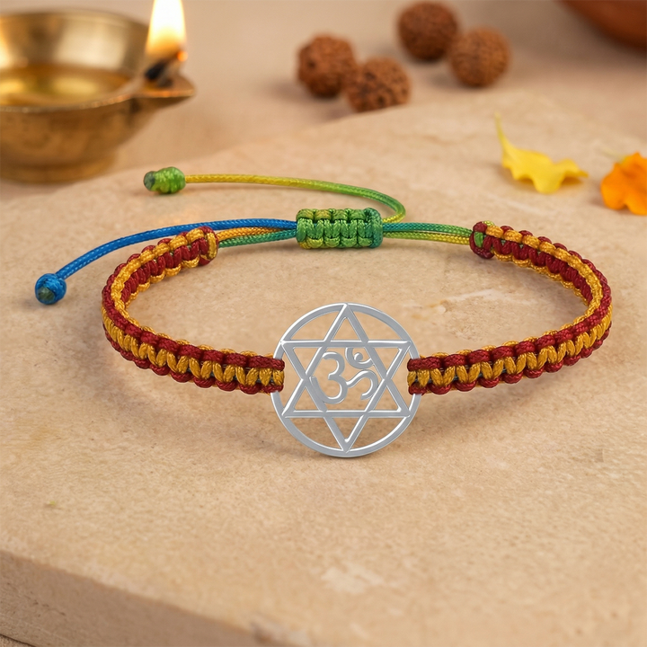 Unniyarcha 925 Pure Silver Om bracelet