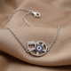 925 Pure Silver Swirl Evil Eye Bracelet