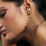 Silver charming mangalsutra earrings