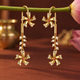 Silver Shiuli Flower Sui Dhaga Earrings