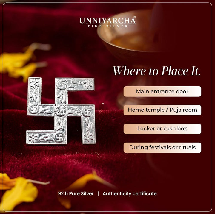 Silver Swastik Harmony Keepsake(small)