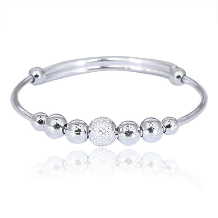 Baby Anklet Silver 92.5 Kada With Beads