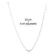 Three Movable Gundu Silver 92.5 Anklet