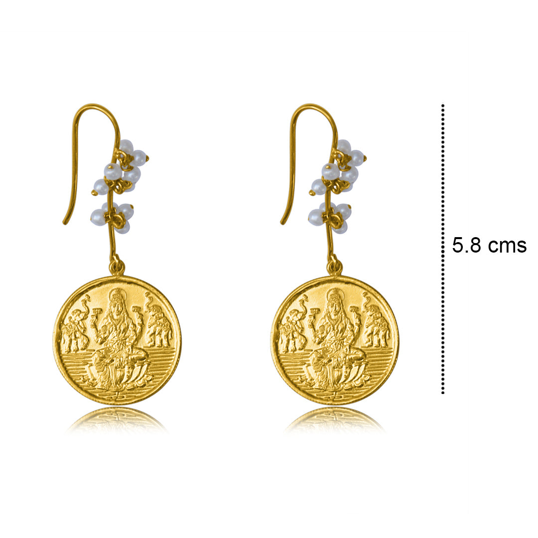 Kuber Coin Pearl Earring