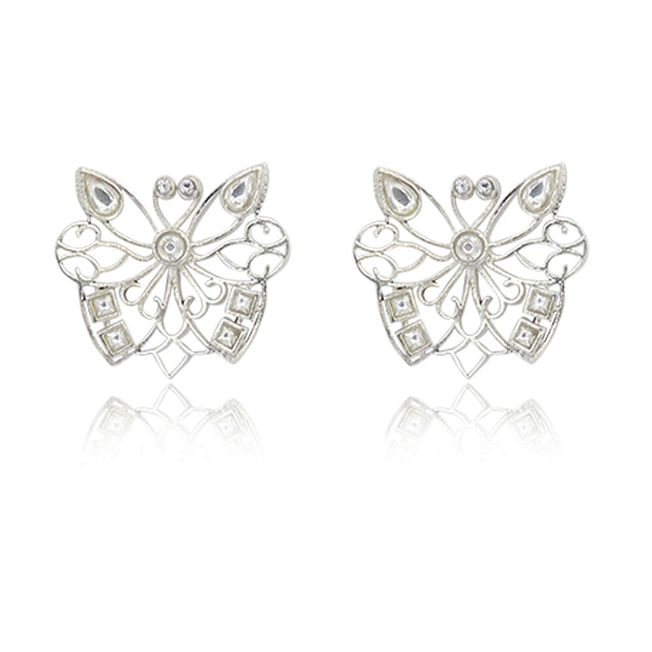 Silver Gold Plated Charming Butterfly Earring