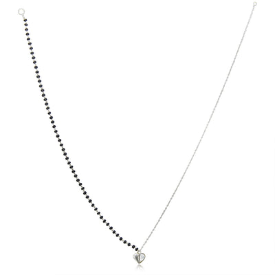 silver oxised mangalsutra