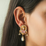 Gulabo silver pearl earring