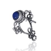 92.5 Silver Beautiful Earring With blue stones