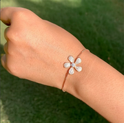 Silver Blooming flower bracelet
