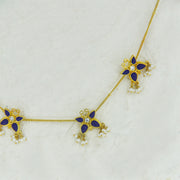 92.5 Silver Butterfly Blue Lapis Necklace